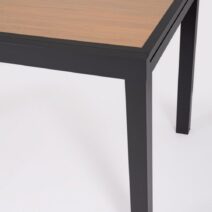Tavolo allungabile BELMAR effetto legno e struttura in alluminio antracite 220x100 cm - 340x100 cm
