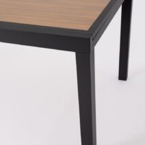 Tavolo allungabile HILIJA effetto legno e struttura in alluminio antracite 160x90 cm - 240x90 cm
