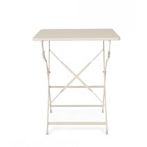 Tavolo YASMIN quadrato in acciaio beige 60 x 60 cm, pieghevole