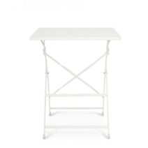 Tavolo YASMIN quadrato in acciaio bianco 60 x 60 cm, pieghevole