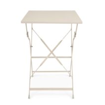 Tavolo YASMIN rettangolare in acciaio beige 50 x 70 cm, pieghevole