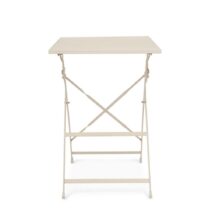 Tavolo YASMIN rettangolare in acciaio beige 50 x 70 cm, pieghevole
