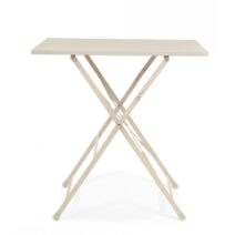 Tavolo YASMIN rettangolare in acciaio beige 50 x 70 cm, pieghevole