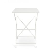 Tavolo YASMIN rettangolare in acciaio bianco 50 x 70 cm, pieghevole