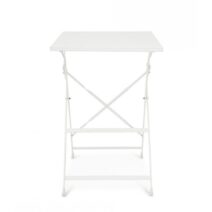 Tavolo YASMIN rettangolare in acciaio bianco 50 x 70 cm, pieghevole