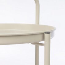 Panier pieghevole AUSTIN in acciaio beige, con vassoio
