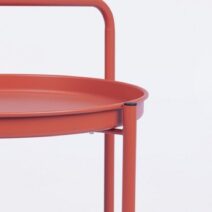 Panier pieghevole AUSTIN in acciaio rosso, con vassoio