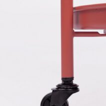 Panier pieghevole AUSTIN in acciaio rosso, con vassoio