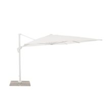 Ombrellone a sospensione VEGA con palo in alluminio e telo bianco 3x4
