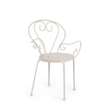 Set di 4 sedie ETIENNE in acciaio beige impilabili