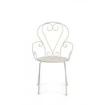 Set di 4 sedie ETIENNE in acciaio beige impilabili