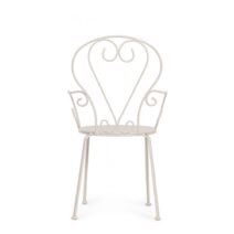 Set di 4 sedie ETIENNE in acciaio beige impilabili