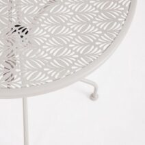 Tavolo LIZETTE in acciaio beige Ø60 cm