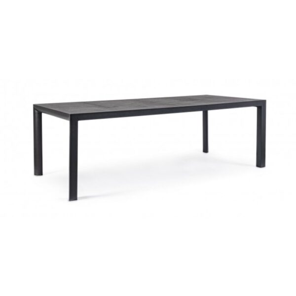 Tavolo fisso MASON in ceramica e struttura in alluminio antracite 220x100 cm