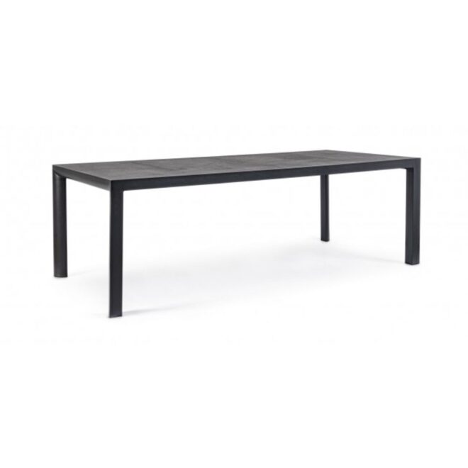 Tavolo fisso MASON in ceramica e struttura in alluminio antracite 220x100 cm