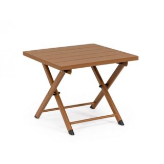 Tavolino TAYLOR in alluminio ruggine, pieghevole
