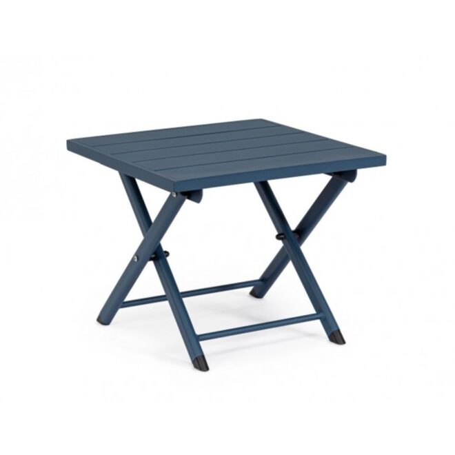Tavolino TAYLOR in alluminio blu, pieghevole