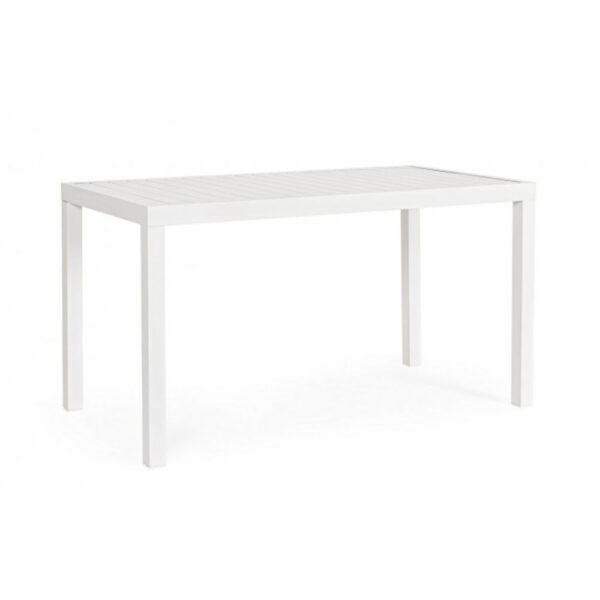 Tavolo fisso HILDE struttura alluminio bianca 130x68 cm