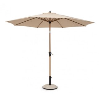 Ombrellone rotondo PALINURO con palo centrale in acciaio e telo beige