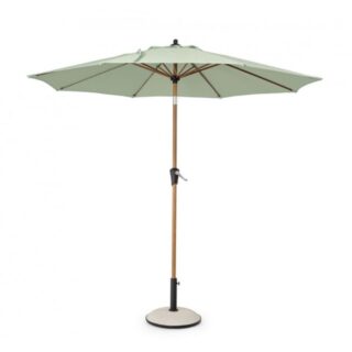 Ombrellone rotondo PALINURO con palo centrale in acciaio e telo verde
