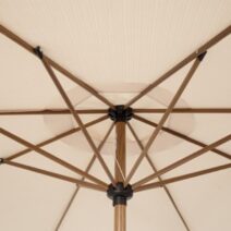 Ombrellone rotondo PALINURO con palo centrale in acciaio e telo beige