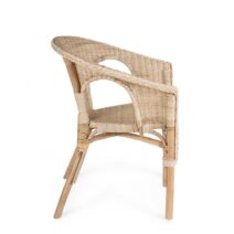 Set di 4 poltrone ALLISS in rattan naturale, impilabile