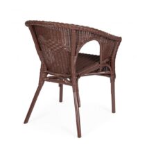 Set di 4 poltrone ALLISS in rattan rosso, impilabile