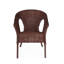 Set di 4 poltrone ALLISS in rattan rosso, impilabile