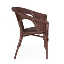 Set di 4 poltrone ALLISS in rattan rosso, impilabile