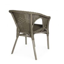 Set di 4 poltrone ALLISS in rattan verde, impilabile