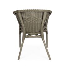 Set di 4 poltrone ALLISS in rattan verde, impilabile