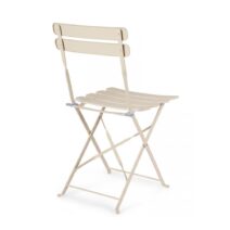 Set di sedie YASMIN in acciaio beige, pieghevole