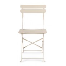 Set di sedie YASMIN in acciaio beige, pieghevole