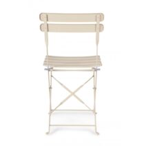 Set di sedie YASMIN in acciaio beige, pieghevole