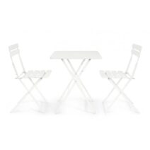 Tavolo YASMIN quadrato in acciaio bianco 60 x 60 cm, pieghevole