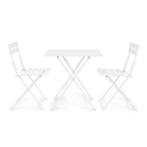 Tavolo YASMIN rettangolare in acciaio bianco 50 x 70 cm, pieghevole