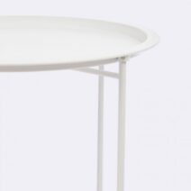 Set di 6 tavolini rotondi AUSTIN in acciaio bianco