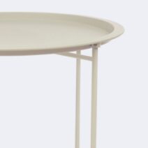 Set di 6 tavolini rotondi AUSTIN in acciaio beige
