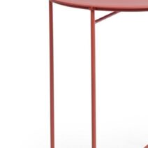 Set di 6 tavolini rotondi AUSTIN in acciaio rosso