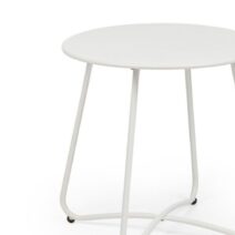 Tavolino rotondo AUSTIN in acciaio bianco