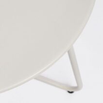 Tavolino rotondo AUSTIN in acciaio beige