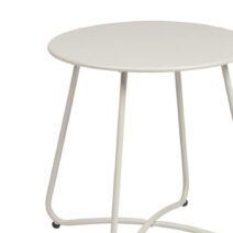 Tavolino rotondo AUSTIN in acciaio beige