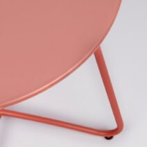 Tavolino rotondo AUSTIN in acciaio rosso
