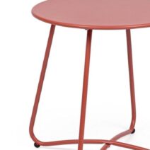 Tavolino rotondo AUSTIN in acciaio rosso