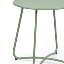 Tavolino rotondo AUSTIN in acciaio verde