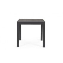 Tavolo allungabile CLIV effetto legno materico e struttura in alluminio antracite 80x80 cm - 160x80 cm