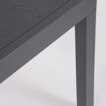 Tavolo allungabile CLIV effetto legno materico e struttura in alluminio antracite 80x80 cm - 160x80 cm