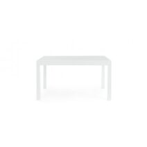 Tavolo allungabile CLIV effetto legno materico e struttura in alluminio bianco 135x90 cm - 270x90 cm