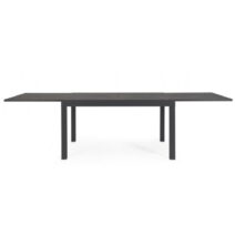 Tavolo allungabile CLIV effetto legno materico e struttura in alluminio antracite 135x90 cm - 270x90 cm