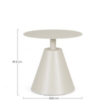Tavolino rotondo ALOHA in alluminio beige